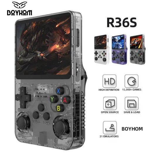 128G R36S Retro Handheld Video Game Console Linux System 3.5 Inch IPS Screen R35s Pro Portable Pocket Video Player 64GB Games Techelectronicx