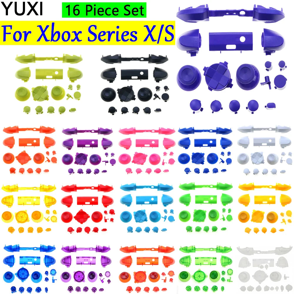 YUXI For Xbox Series S X Controller Replacement Buttons Chrome Plated LB RB LT RT Bumpers Triggers D-pad ABXY Techelectronicx