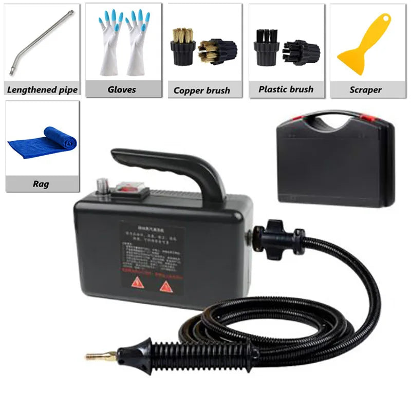 110V-240V High Temperature Steam Cleaner For Hood Air Conditioner Car Mobile Cleaning Machine Pumping Sterilization Disinfector Techelectronicx