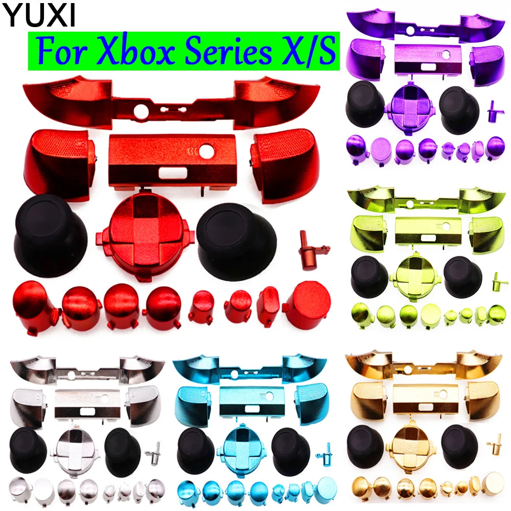 YUXI For Xbox Series S X Controller Replacement Buttons Chrome Plated LB RB LT RT Bumpers Triggers D-pad ABXY Techelectronicx