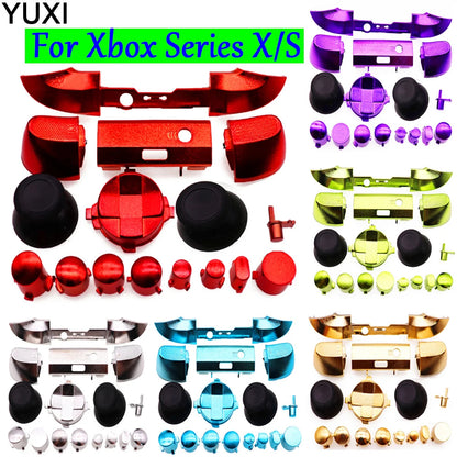 YUXI For Xbox Series S X Controller Replacement Buttons Chrome Plated LB RB LT RT Bumpers Triggers D-pad ABXY Techelectronicx