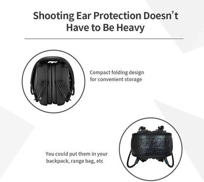 ZOHAN Shooting Hearing Protection Electronic Tactical Headset noise cancelling Hunting Earmuffs Shoot with Replacement Ear pads Techelectronicx