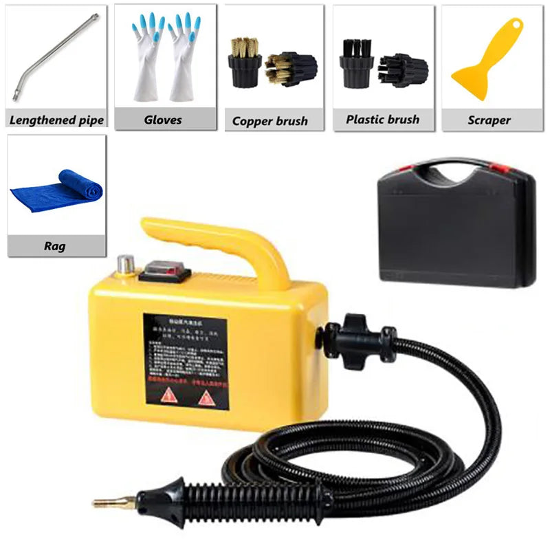 110V-240V High Temperature Steam Cleaner For Hood Air Conditioner Car Mobile Cleaning Machine Pumping Sterilization Disinfector Techelectronicx
