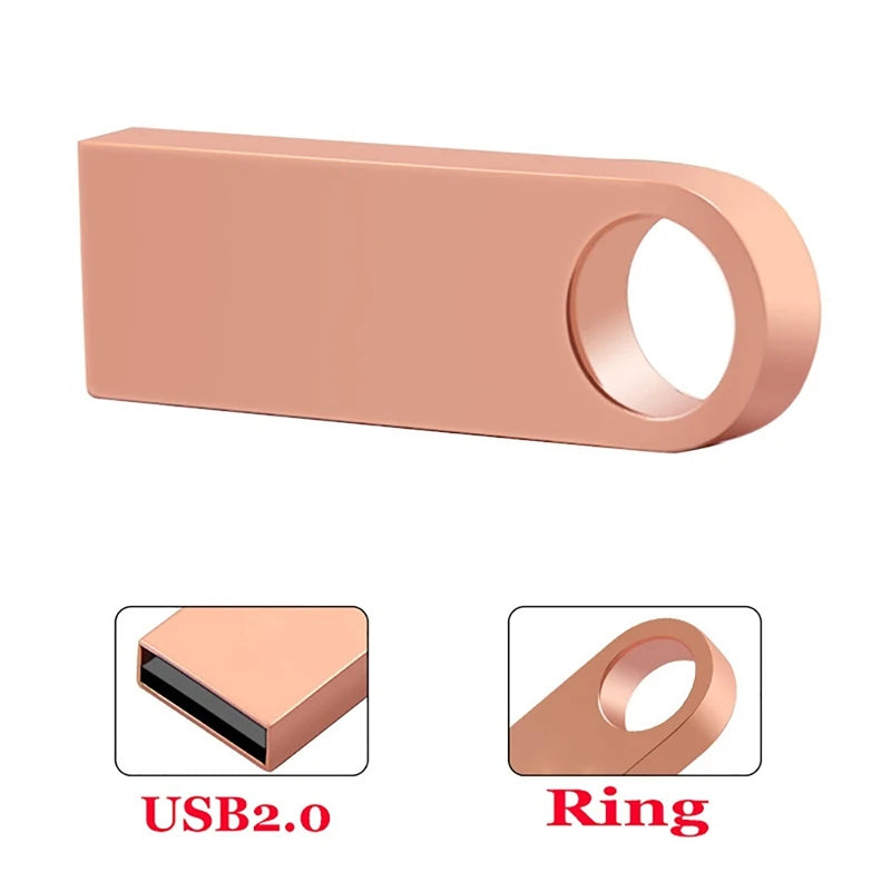 100% original metal USB flash disk USB2.0 8GB 16GB 32GB 64GB high speed metal mini U disk pen drive 128GBU disk memory stick Techelectronicx