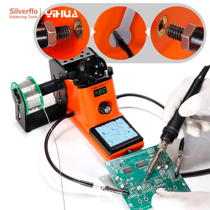 YIHUA 926LED-III Digital Electric Soldering Iron Kit with Helping Hands 960I Adjustable Temperature Portable Soldering Station Techelectronicx