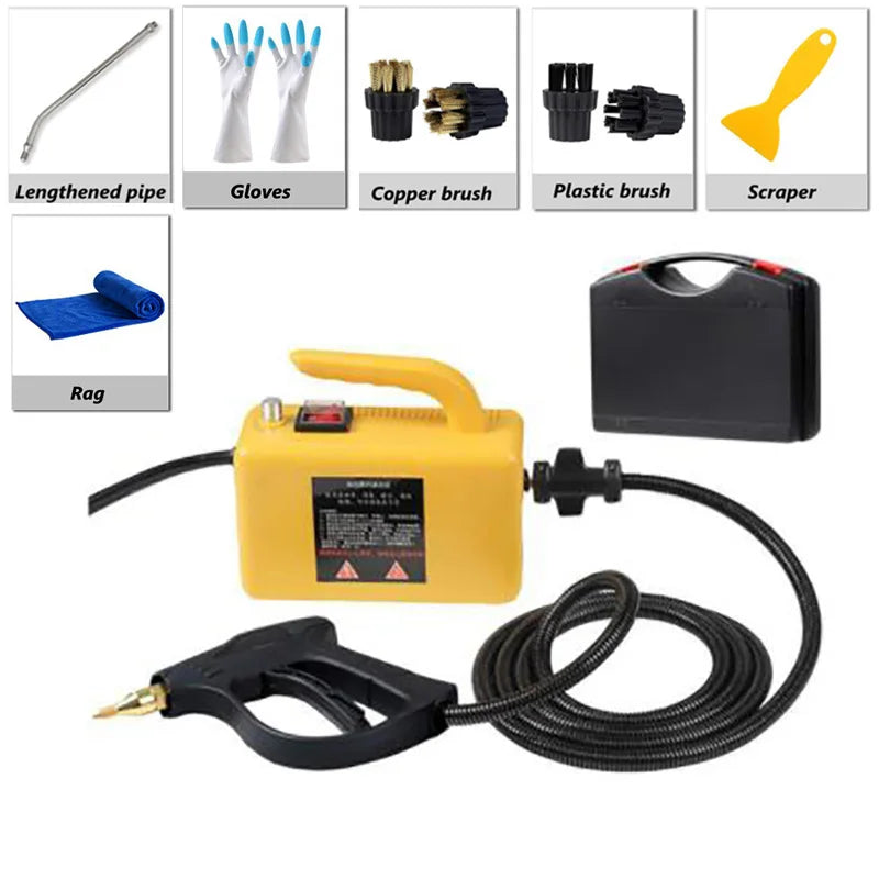 110V-240V High Temperature Steam Cleaner For Hood Air Conditioner Car Mobile Cleaning Machine Pumping Sterilization Disinfector Techelectronicx