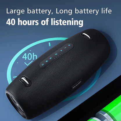 ZEALOT-S67 Bluetooth Speaker 60W Output Power Bluetooth Speaker with Excellent Bass Performace Hifi Portable Boombox Techelectronicx
