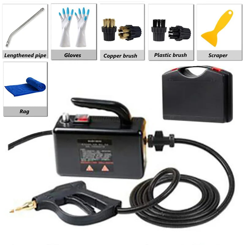 110V-240V High Temperature Steam Cleaner For Hood Air Conditioner Car Mobile Cleaning Machine Pumping Sterilization Disinfector Techelectronicx
