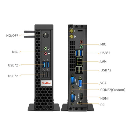 TexHoo Mini PC Gaming Computer Intel Core i5 13500H AMD R7 5800H Processor ITX Windows 11 Pro 10 System Unit DDR4 NVMe WiFi Techelectronicx