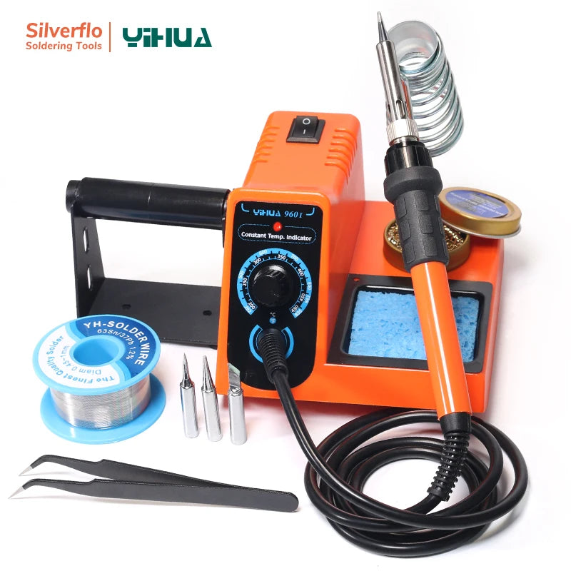 YIHUA 926LED-III Digital Electric Soldering Iron Kit with Helping Hands 960I Adjustable Temperature Portable Soldering Station Techelectronicx