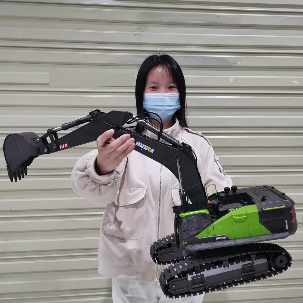 1/14 HUINA 1593 582 RC Excavator Dumper Truck crawler Alloy Tractor Loader 2.4G Radio Controlled Car Engineering toy for boy Techelectronicx