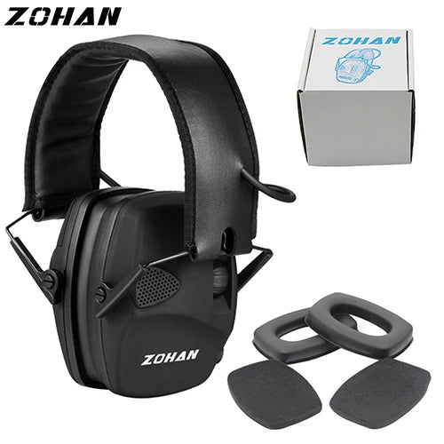 ZOHAN Shooting Hearing Protection Electronic Tactical Headset noise cancelling Hunting Earmuffs Shoot with Replacement Ear pads Techelectronicx