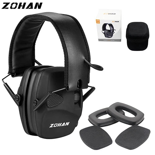 ZOHAN Shooting Hearing Protection Electronic Tactical Headset noise cancelling Hunting Earmuffs Shoot with Replacement Ear pads Techelectronicx