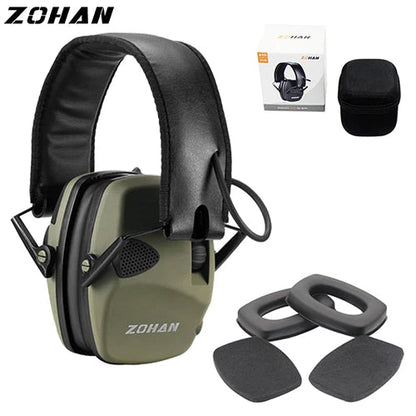 ZOHAN Shooting Hearing Protection Electronic Tactical Headset noise cancelling Hunting Earmuffs Shoot with Replacement Ear pads Techelectronicx