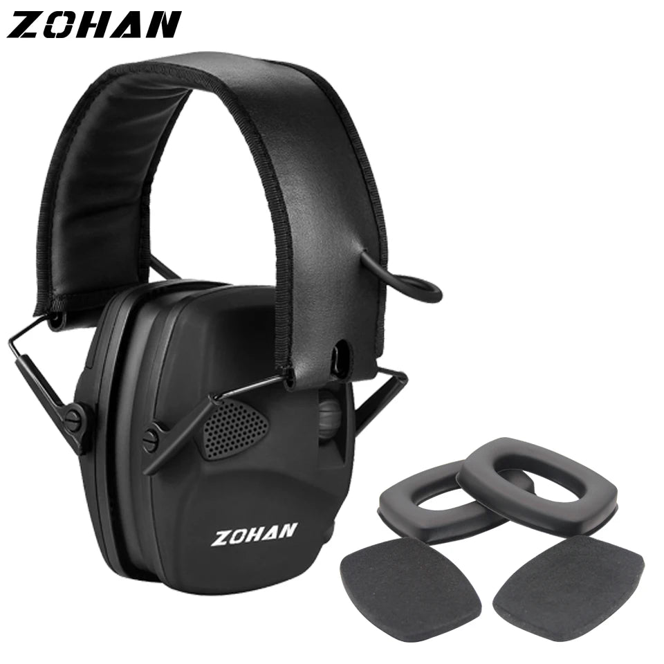 ZOHAN Shooting Hearing Protection Electronic Tactical Headset noise cancelling Hunting Earmuffs Shoot with Replacement Ear pads Techelectronicx