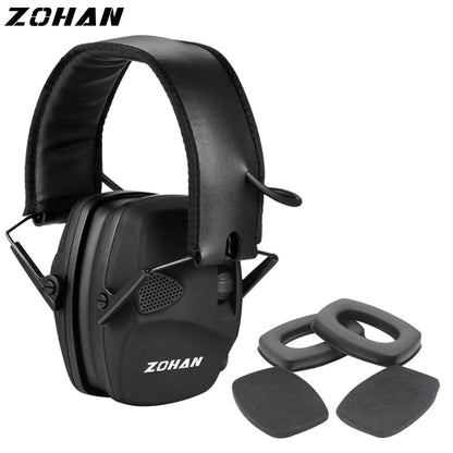 ZOHAN Shooting Hearing Protection Electronic Tactical Headset noise cancelling Hunting Earmuffs Shoot with Replacement Ear pads Techelectronicx