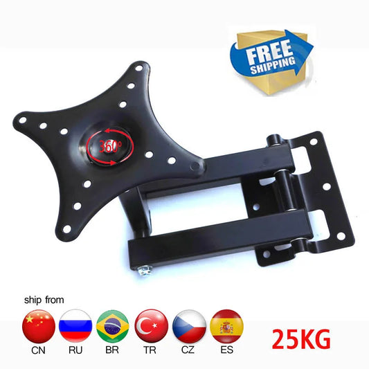 LCD-123R 360 rotate folding arm Universal LED TV Wall Mount PC Monitor TV Holder Rotated LCD Wall Bracket Tilt Swivel Plasma TechElect