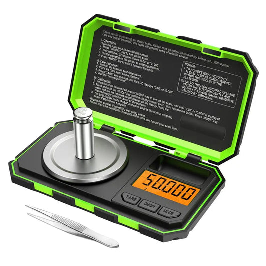 0.001g 50g Mini Digital Scale Jewelry Milligram Scales Portable Kitchen Baking Scale with Calibration Weight Techtronicx