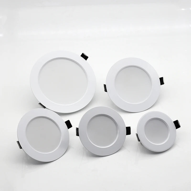 10PCS/lot Recessed led Ceiling LED Downlight AC220V-240V Led Spot Light 18W 15W 12W 9W 7W Recess Round LED Downlight Waterproof Techtronicx