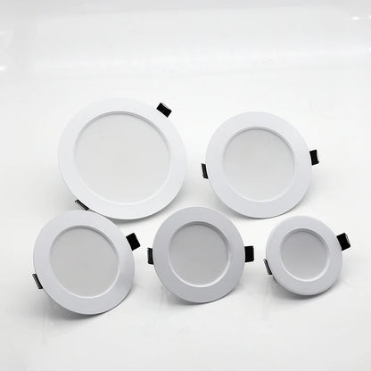 10PCS/lot Recessed led Ceiling LED Downlight AC220V-240V Led Spot Light 18W 15W 12W 9W 7W Recess Round LED Downlight Waterproof Techtronicx