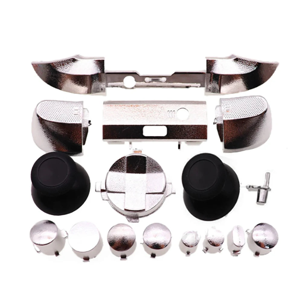 YUXI For Xbox Series S X Controller Replacement Buttons Chrome Plated LB RB LT RT Bumpers Triggers D-pad ABXY Techelectronicx