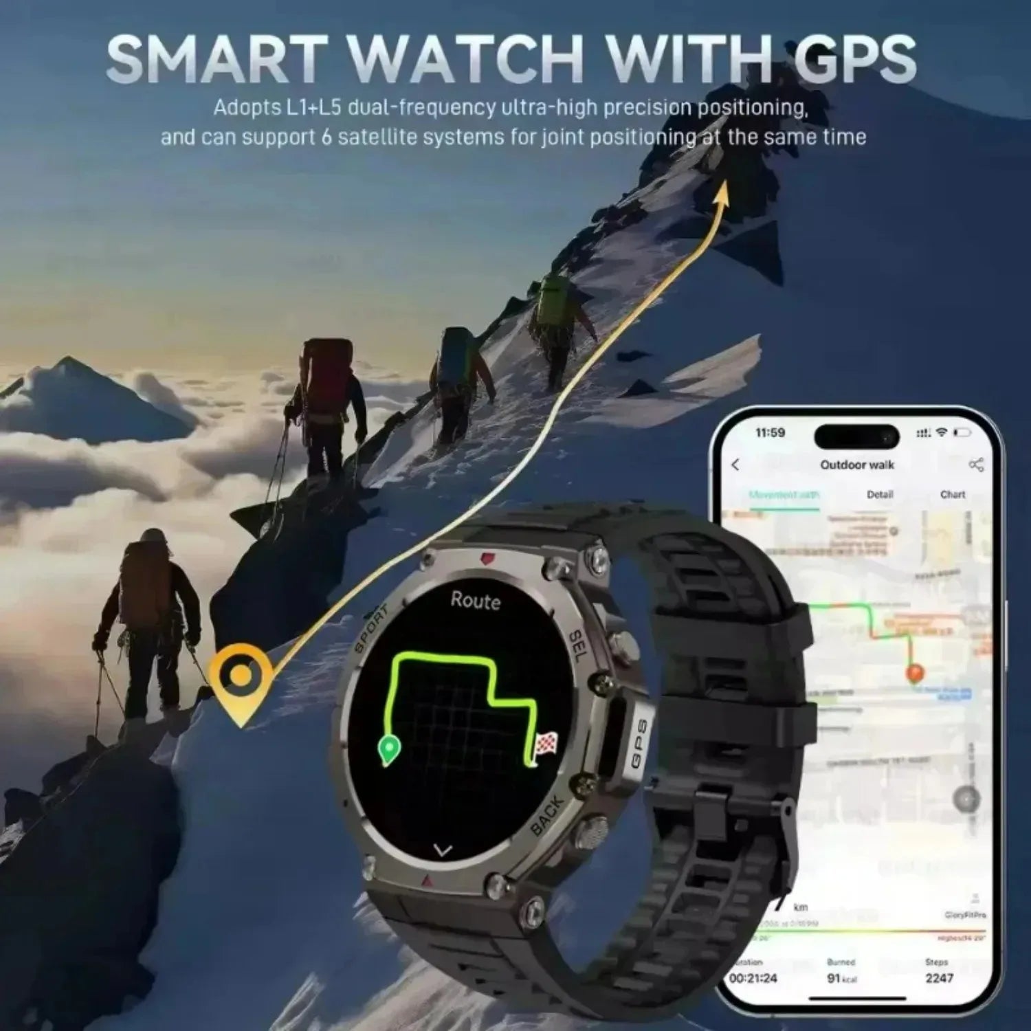 Xiaomi T-Rex 3 For Amazfit New Military gps smartwatc Built-in Compass Altimeter 10ATM Waterproof Sports Smartwatch Men Women TechElect