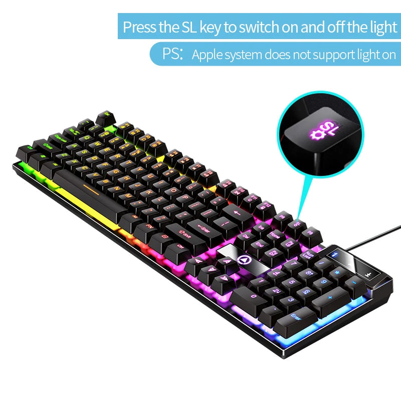 YINDIAO Keyboard Gaming Wired Laptop Desktops PC Computer Office Accessories Low Profile Gamer Keyboards With Numpad Techelectronicx