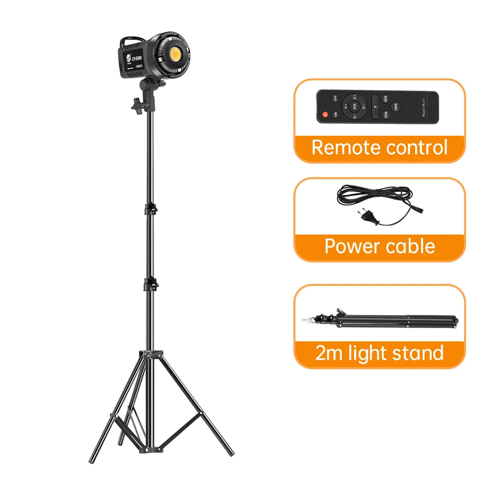 100W Photography LED Video Light  Daylight-Balanced Sun Lamp for Portrait Flash Studio Accessories Youtube Live Techelectronicx