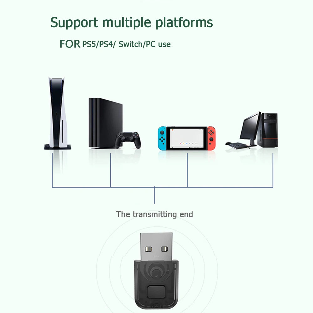USB Bluetooth Adapter Aux Audio Receiver Transmitter USB Dongle Wireless Adapter 3.5mm AUX/RCA for Nintendo Switch PS5 PS4 PC TechElect