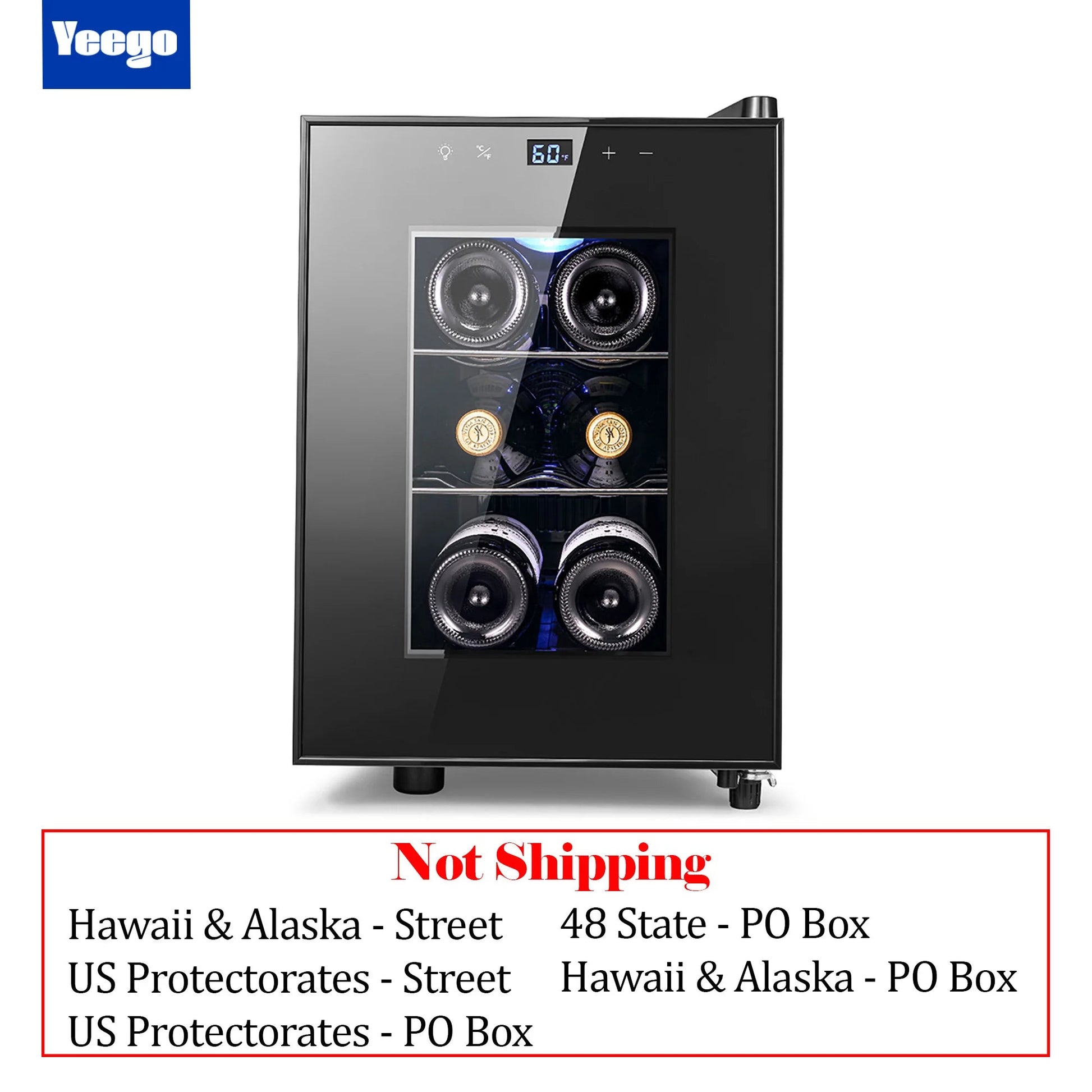 Yeego Mini Wine Fridge - 22L Capacity Semiconductor Cooling Refrigerator with Stylish Glass Door for Perfect Wine Storage Techelectronicx