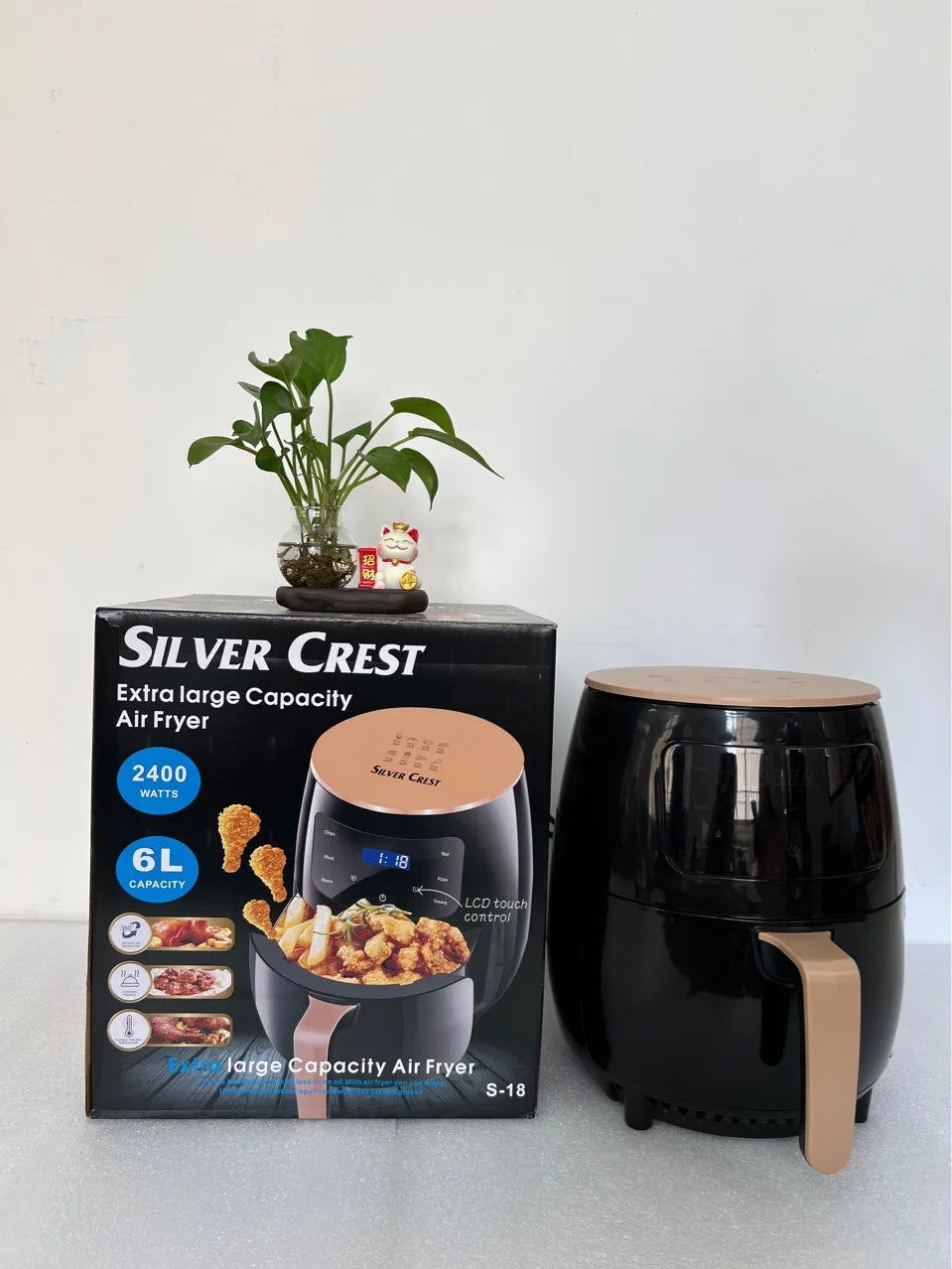 SilverCrest Airfryer Automatic Air Fryer Large Capacity Electric Fryer Chip Machine Smart Touch TechElect