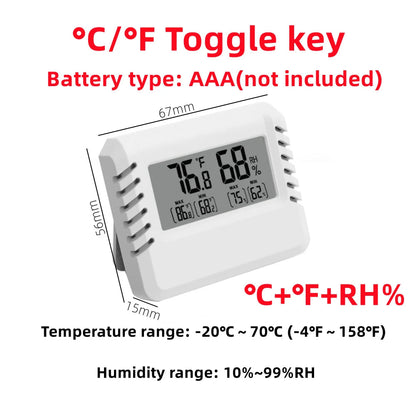 Mini LCD Digital Thermometer Hygrometer Indoor Room Temperature Humidity Meter Sensor Gauge Weather Station Techelectronicx