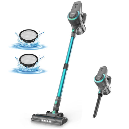 YISORA N300 Cordless Upright Vacuum Cleaner, 20Kpa Ultra Lightweight Stick Vacuum for Carpet, Hard Floor, Car, Pet Hair Techelectronicx