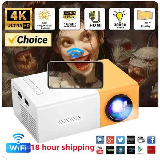 YG300 Portable Mini Movie Projector Suitable For Outdoor Camping/ Drive-in/ Home Theater Projectors With 30000 Hours Long Life TechElect