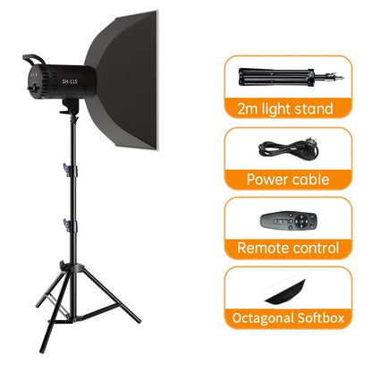 100W Photography LED Video Light  Daylight-Balanced Sun Lamp for Portrait Flash Studio Accessories Youtube Live Techelectronicx
