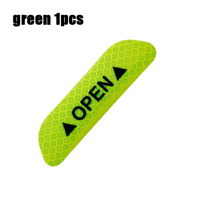 1/4PCS Car Door Reflective Sticker Safety Opening Warning Reflective Tape Car Accessories Interior Exterior Reflector Techelectronicx
