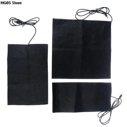 100% brand new 1/4PCS USB 5V Carbon Fiber Heating Pad Hand Warmer USB Heating Film Electric Winter Infrared Fever Heat Mat TechElect
