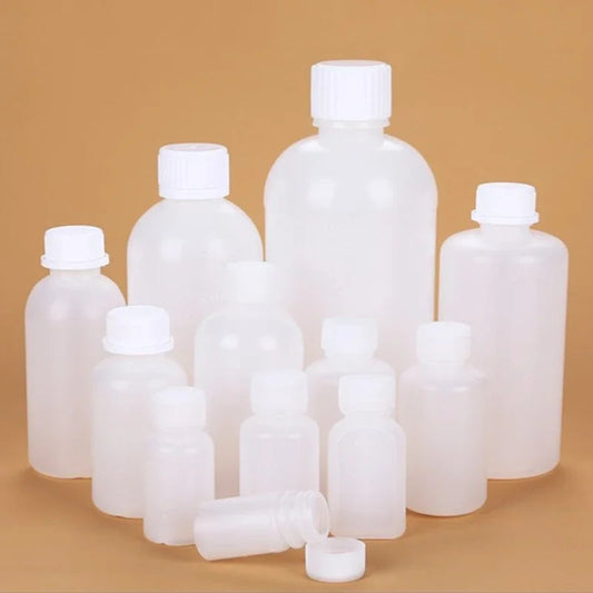 10ml 50ml 100ml 200ml Graduated Plastic Water Bottle Scale Semi Transparent Sampling PE Small Mouth Liquid Solvent Packaging Techelectronicx