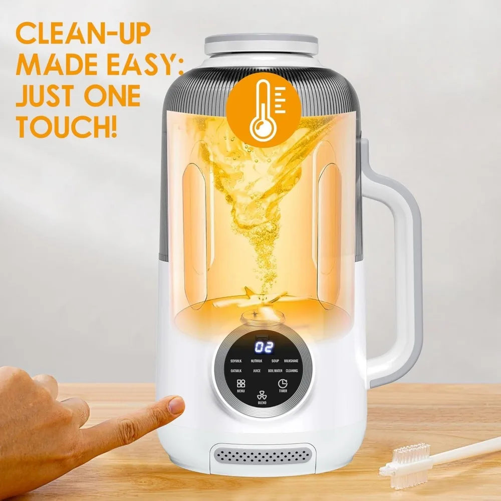10-in-1 Multifunctional Nut Milk Maker 40oz Electric Blender Machine for Homemade Almond Oat Soy Juice Soup Soybean Milk Maker TechElect