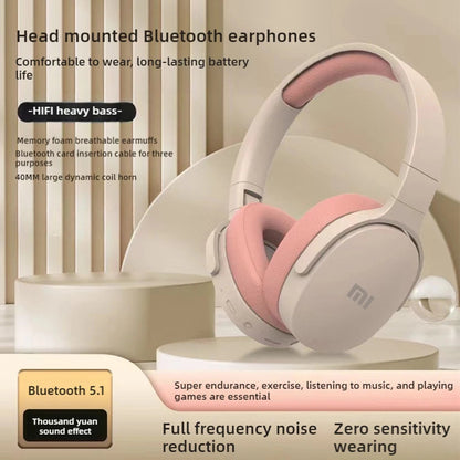 Xiaomi Wireless Bluetooth Headphones Over Ear HiFi Stereo Foldable Lightweight Headset Supports TF Cards 3.5mm Type-C Interface Techelectronicx