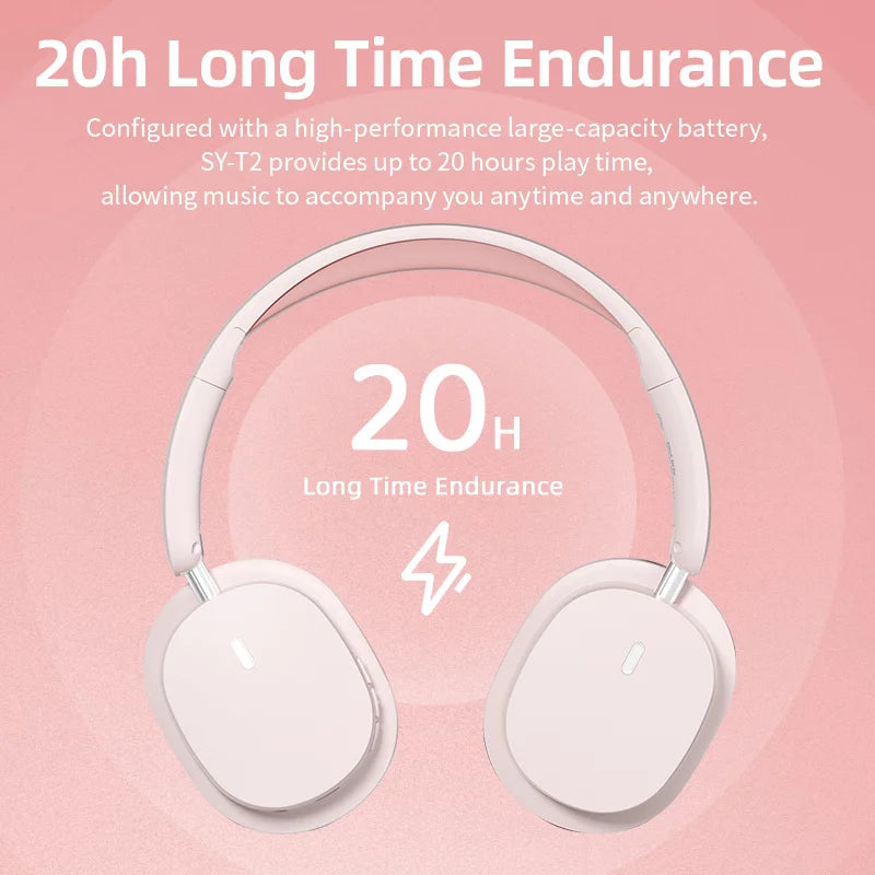 Head Mounted Wireless Earphones Foldable Bluetooth Earphones Built Microphone Earphones Audio Noise Cancelling Earphones - TechElect