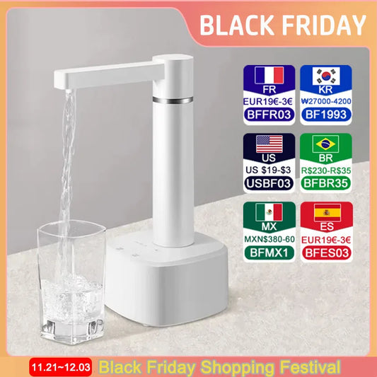 3-gear Smart Automatic Water Dispenser USB Electric Water Pump with Stand Smart Water Bottle Pump Dispenser Household Appliances TechElect