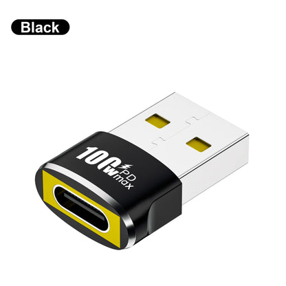 1/2/5Pcs USB To Type C OTG Adapter USB USB-C Female To USB Male PD100W Fast Charging OTG Connector For PC Macbook Samsung Xiaomi TechElect