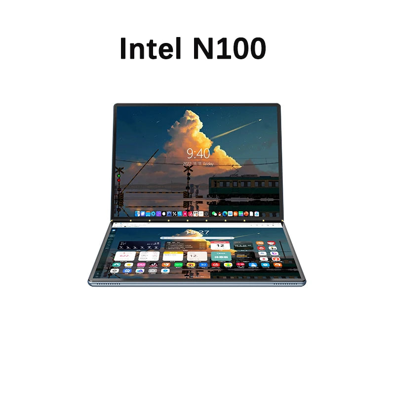 YSJMNPC Dual Screen Laptop 10.9+10.95 Inch Touch Screen Notebook Intel i3 1215U N100 WIFI6 2 in 1 Laptop Tablet Computer Techelectronicx