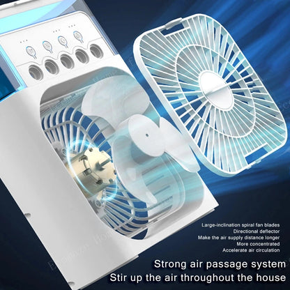 Xiaomi 3-in-1 Portable Air Conditioner Fan With LED Night Light Household Mini Humidifier Air Cooler Office Home Adjustable Fan Techelectronicx