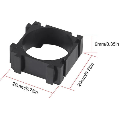 100Pcs 18650 Lithium Battery Holder, Plastic Battery Pack Bracket Cylindrical Cell Battery Stand Cell Spacer for DIY Fixed Batte Techelectronicx
