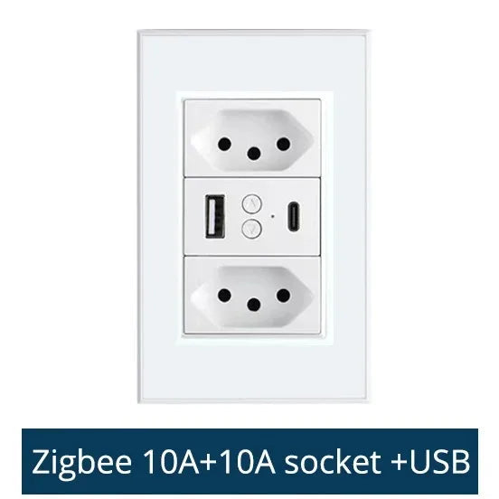 Zemismart Zigbee Smart Socket - Voice Control with Alexa & Google Home, Compatible with Tuya, 10A/20A for Brazil Outlets TechElect