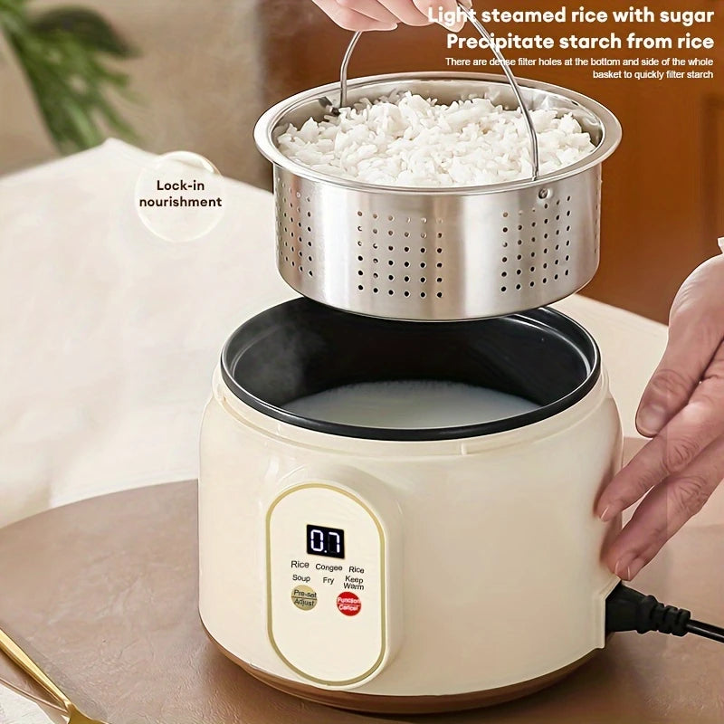 1.8L Electric Rice Cooker Portable MultiCooker Household Rice Pot Non-Stick Smart Low Sugar Cooking Machine for Kitchen and Home Techelectronicx