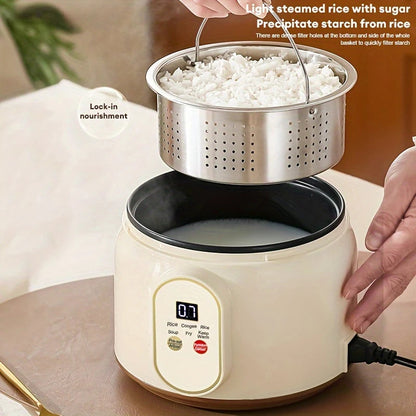 1.8L Electric Rice Cooker Portable MultiCooker Household Rice Pot Non-Stick Smart Low Sugar Cooking Machine for Kitchen and Home Techelectronicx