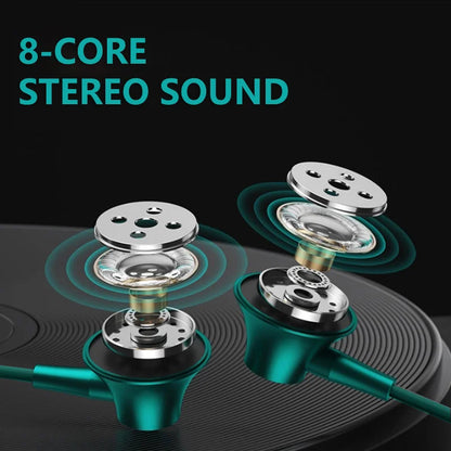 Type-C In-Ear Wired Karaoke Headphones 3.5mm Stereo Music Earbud Handfree Headset Earphones with Mic - TechElect